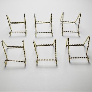 DECOR | Set of 6 gold picture frame holders/stands